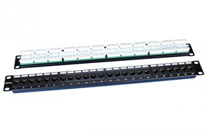 PP3-19-24-8P8C-C5E-110D Патч-панель 19", 1U, 24 порта, RJ-45, Cat. 5e, Dual IDC Hyperline  246095