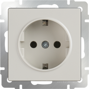 W1171003/WL03-SKG-01-IP20-ivory Механизм розетки 1 гнездо с заземлением, слоновая кость (уп.10шт.) Werkel™ a051490-1