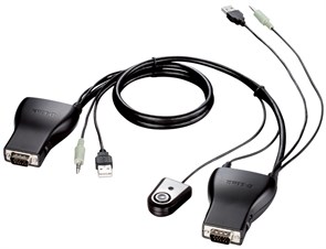 KVM-221 D-Link Коммутатор консоли 2 port USB KVM Switch with built in cables, Audio Support KVM-221