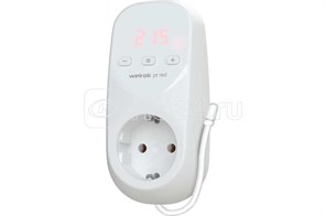 Welrok pt red Терморегулятор в розетку, цифровой, белый Welrok (Россия) Welrok pt red