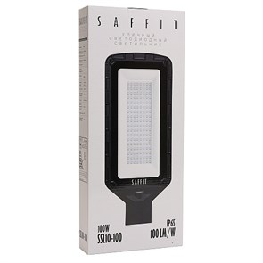 55234 SSL10-100, SAFFIT 100W 5000K AC230V/ 50Hz цвет черный (IP65) Уличный светодиодный светильник FERON 55234