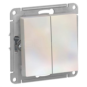 ATN000451 AtlasDesign Механизм выключателя двухклавишного (сх.5), жемчуг (уп.10шт.) Systeme Electric (Россия) ATN000451