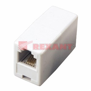 FD 03-0022/FD 6001 Телефонный проходник (гнездо-гнездо) 6P-4C (уп.50/1000шт.) REXANT FD 03-0022