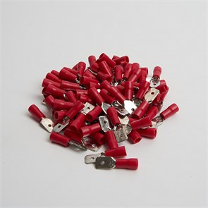 39409 LD401-15250 Наконечник плоский Изолированный (папа) РпИп 1,5-250 красный (упаковка 100 шт) Stekker 39409
