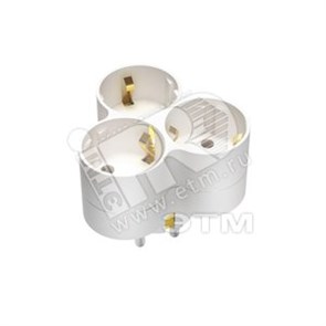 АМ 16-3Е Тройник электрический, 16А, с заземлением (уп.20шт.) ФОТОН АМ 16-3Е