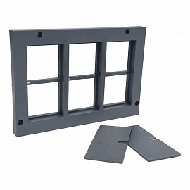 PP 80/45/6_LB KOPOBOX 80 Рамка приборная на 6 модулей 45х45 PP 80/45/6 (LB) напольного лючка KOPOS KOLÍN PP 80/45/6_LB