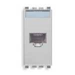 20338.8.B Eikon Механизм розетки компьютерной RJ45 Cat. 5e UTP t568a/b, белая Vimar (Италия) 20338.8.B