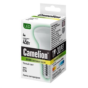 LED4-R39/845/E14 Светодиодная лампа 4Вт 220В (уп.10/100шт.) Camelion LED4-R39/845/E14