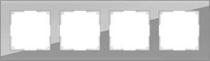 WL01-Frame-05 Favorit Рамка на 5 постов, серое стекло (уп.5шт.) WERKEL a030779