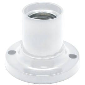 AB7STWEAY Ecola base Патрон накладной прямой E27 белый (уп.10/300шт.) AB7STWEAY