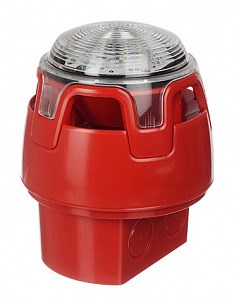 CWSS-RR-W5 Оповещатель комбинир., 12/29В, 32 тона, красный, высокая база IP65 System Sensor CWSS-RR-W5