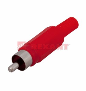 FD 14-0403 Разъем штекер RCA "Красный" пайка (уп.100/5000шт.) REXANT FD 14-0403
