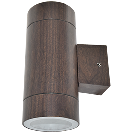 FW53B2ECH Ecola GX53 LED 8013A Светильник накладной IP65 2*GX53 цилиндр, темное дерево (уп.10шт.) FW53B2ECH