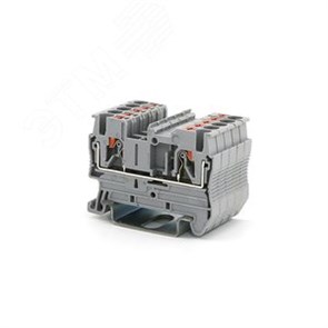 VPR-2.5-GY Клемма проходная, зажим push-in, 2 точки подключения, 2,5мм², серая (уп.140шт.) ДКС (Китай) VPR-2.5-GY