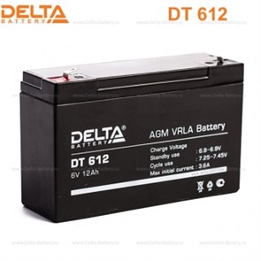 DT612 Аккумулятор 6В/12А/ч DELTA (Китай) DT612