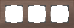 WL11-Frame-03 Aluminium Рамка на 3 поста, коричневый алюминий (уп.10шт.) Werkel™ a033741