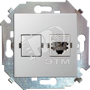 1591480-030 S15 Механизм розетки телефонной RJ11, белый (уп.20шт.) Simon Electric 1591480-030