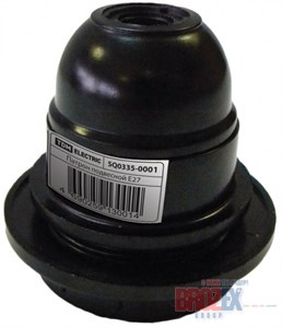 SQ0335-0002 Патрон Е27 карболит, люстровый с кольцом, черный, резьбовой 4А TDM SQ0335-0002