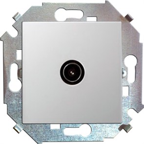 1591475-030 S15 Розетка TV одиночная, винтововой зажим, белая (уп.20шт.) Simon Electric 1591475-030