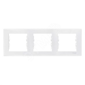 SDN5800521 Sedna Рамка 3 поста горизонтальная, белая (уп.20шт.) Schneider Electric SDN5800521
