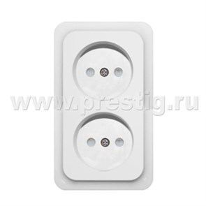 LEX1834661SP Quick ELJO РОЗЕТКА ДВОЙНАЯ Б/З, БЕЗ ШТОРОК, БЕЛАЯ (уп.20шт.) Schneider Electric LEX1834661SP