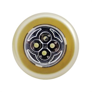 PL-4led С1 золото Светильник на клейкой основе, 3хR03, 4LED СТАРТ PL-4led С1 золото