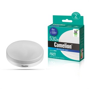 LED6-GX53/865/GX53 Светодиодная лампа 6Вт 220В (уп.10/100шт.) Camelion LED6-GX53/865/GX53