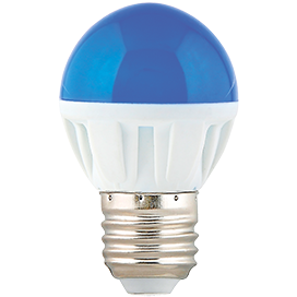 K7CB40ELB Ecola globe LED color  4,0W G45 220V E27 Blue Лампа св/д шар синяя (уп.10/100шт.) K7CB40ELB