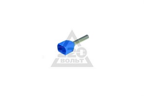 SQ0521-0004 НШвИ (2) 1,0х8мм Наконечник штыревой втулочный изолированный (двойной) (уп.100шт.) TDM SQ0521-0004