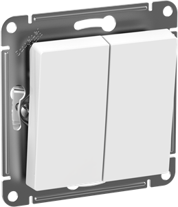 ATN440151 AtlasDesign Aqua Механизм выключателя двухклавишного (сх.5) IP44, белый (уп.20шт) Systeme Electric (Россия) ATN440151