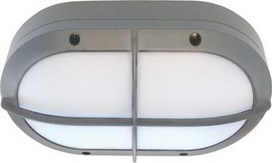 Ecola GX53 LED B4148S светильник накладной IP65 матовый Овал с решеткой Серый FS53LSECS FS53LSECS