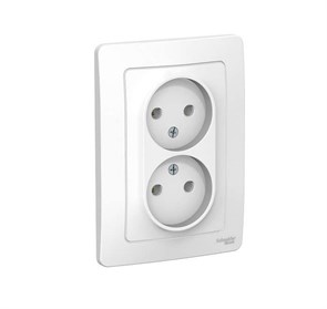 BLNRS000021 Blanca Розетка 2 гнезда без заземления, белая (уп.6шт.) Systeme Electric (Россия) BLNRS000021