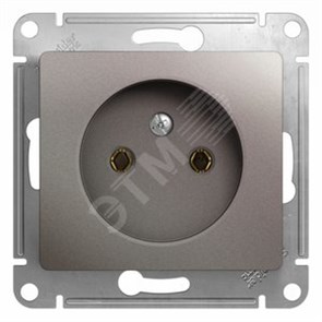 GSL001241 Glossa Розетка без заземления, платина, механизм (уп.20шт.) Schneider Electric GSL001241