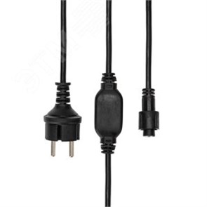 315-000 Шнур питания для уличных гирлянд 230В, 3А, черный каучук, IP67 Neon-Night 315-000