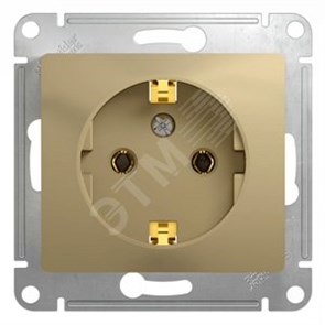 GSL000443 Glossa Розетка 1 гнездо с заземлением, титан, механизм (уп.20шт.) Systeme Electric (Россия) GSL000443