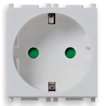 14208.SL Plana Розетка 2P+T 16A стандарт германия, серебро Vimar (Италия) 14208.SL