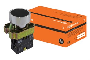 SQ0704-0037 Кнопка BА21 без подсветки черный 1з (уп.10шт.) TDM SQ0704-0037