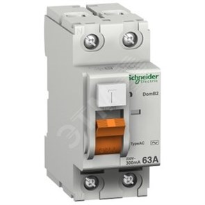 11452 Domovoy ВДТ(УЗО) 2п 40А 30мА (уп.6шт.) Schneider Electric  11452