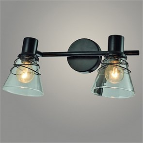 1135/2 BK Спот черный 2х60W E27 h160 (Росток) 988017417