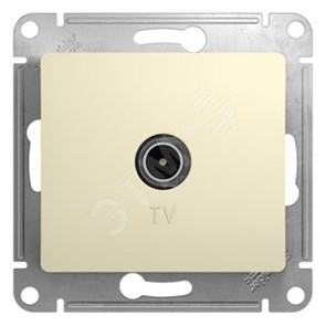 GSL000291 Glossa Розетка TV 1дБ 1 гнездо, бежевая, механизм (уп.10шт.) Schneider Electric GSL000291