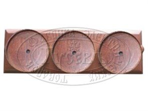 00013Р-80 Рамка Деревянная квадратная, 3-х местная. Базовый цвет. "Гусевъ"  00013Р-80