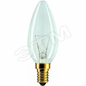 926000006814/01163350 PHILIPS Stan B 40W E14 230V B35 CL Лампа накаливания свеча прозрачная (уп.100шт.) 926000006814