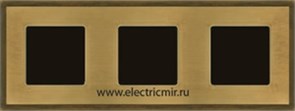 FD01243PM Madrid Рамка на 3 поста гор./верт. монтаж, цвет matt patina FEDE (Испания) FD01243PM