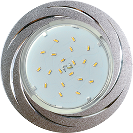 FC5386ECB Ecola GX53 H4 DL5386 Светильник встр., без рефл. Вихрь матовый Хром/Алюм 20x110 (к+) (уп.10/50шт.) FC5386ECB