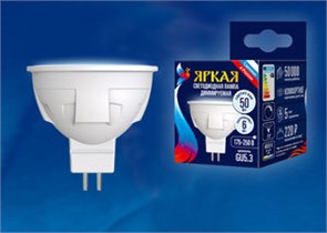 LED-JCDR-6W/NW/GU5.3/FR/DIM Лампа светодиодная диммир., белый свет (уп.100шт.) UNIEL UL-00003989