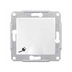 SDN3100121 Sedna Механизм розетки с/з, шторками и крышкой 16А, 250В, белая (уп.10шт.) Schneider Electric SDN3100121