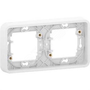 MUR39101 Mureva S Рамка 2 поста горизонтальная, белая, IP55 (уп.5шт.) Schneider Electric MUR39101