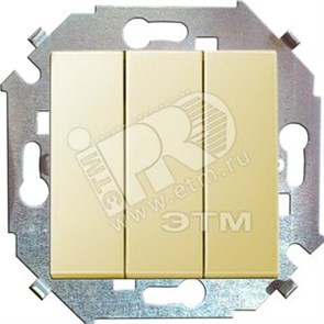 1591391-031 S15 Механизм выключателя трехклавишного (сх.1+1+1), слоновая кость (уп.18шт.) Simon Electric 1591391-031