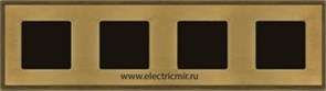 FD01244PM Madrid Рамка на 4 поста гор./верт. монтаж, цвет matt patina FEDE (Испания) FD01244PM