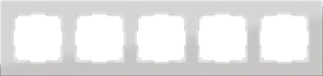 WL11-Frame-05 Aluminium Рамка на 5 постов, алюминий (уп.5шт.) WERKEL a033744